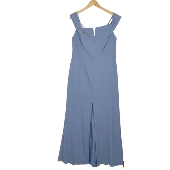 DESSY COLLECTION Off The Shoulder Pleated Cap Sleeve Formal A-Line Dress - Picture 3 of 9